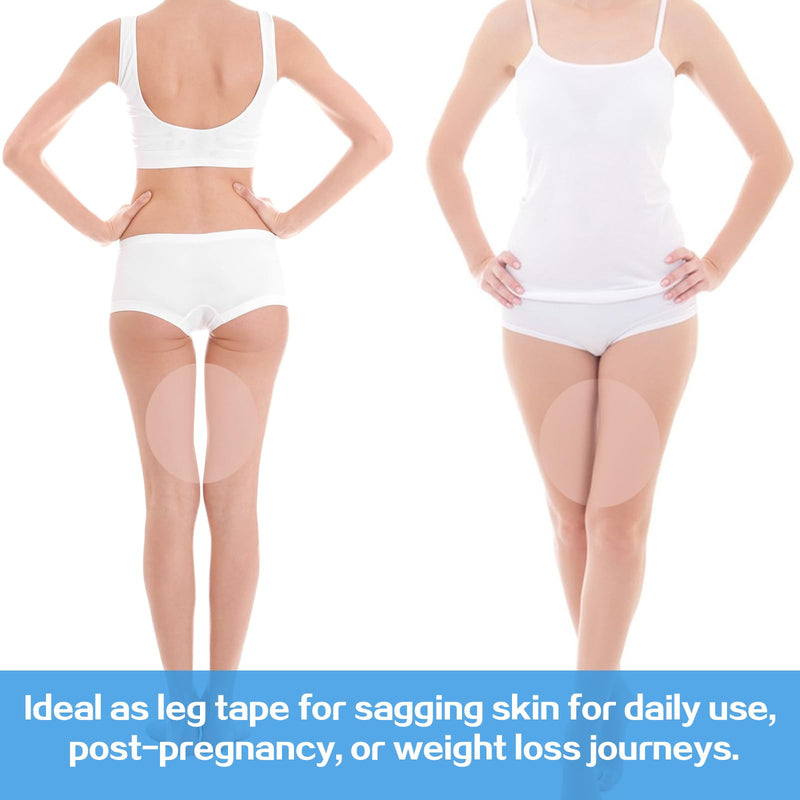 50 Pcs Lift and Glow Patches Legs Invisible Thigh Tape Transparent Cellulite Adhesive Body Tape for Women Girls Lifting & Firming, 8 x 6 Inch