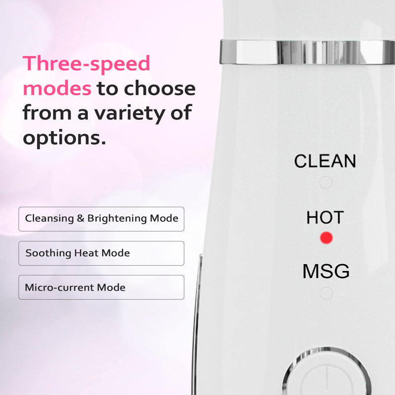 3-in-1 Portable Face and Neck Massager Tool with LED, Red Light Therapy, Vibration & Thermal Functions for Skin Care, Lifting & Firming, Galvanic Facial Machine.