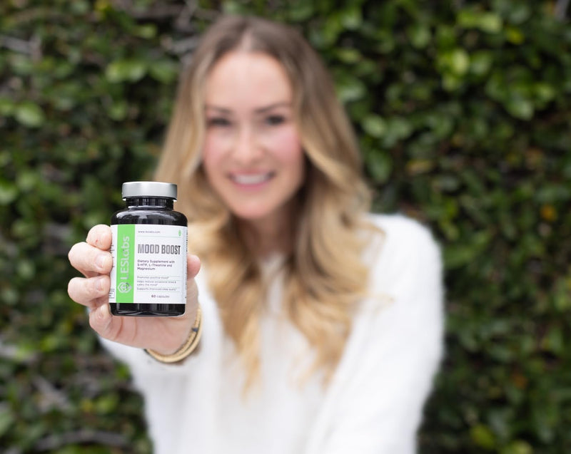 [Australia] - LES Labs Mood Boost – Stress Relief, Mood Support, Deep Relaxation & Better Sleep – 5-HTP, Ashwagandha, Rhodiola Rosea, Magnesium, L-Theanine & GABA – Non-GMO Supplement – 60 Capsules 