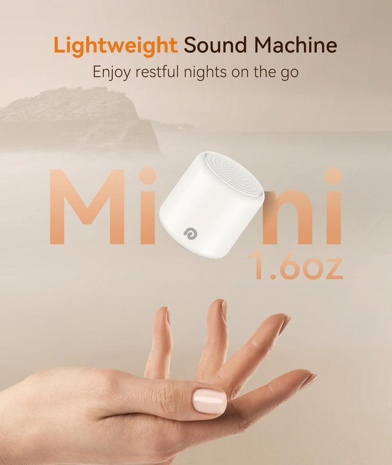 [Australia] - Dreamegg White Noise Sound Machine - Portable Sound Machine for Baby Adults, Travel Sound Machine for Sleep, 16 Nature Sound, Timer, White Noise Machine for Sleeping Office Privacy Home Gift Cream 