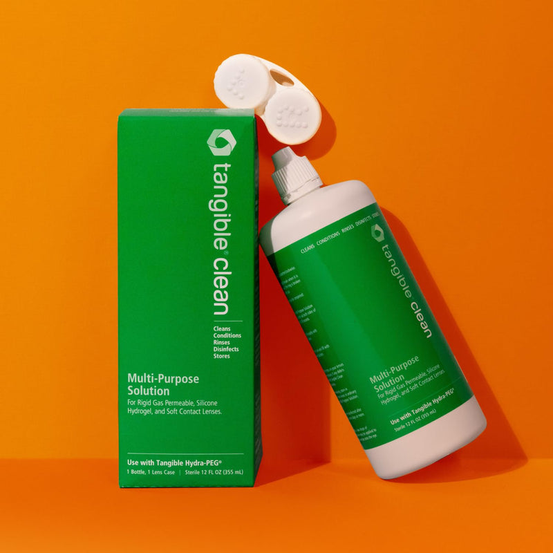 [Australia] - Tangible Clean Multi-Purpose Contact Lens Solution for Scleral and Gas Permeable Contact Lenses, with Lens Case, 12 Fl Oz 12 Fl Oz. 