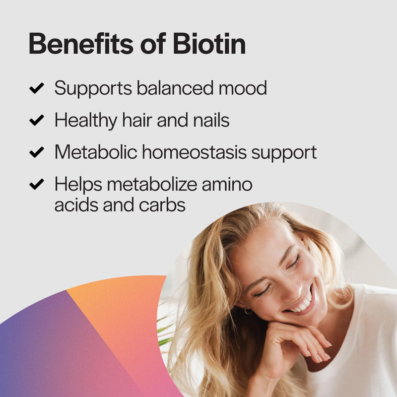 PureFormulas Biotin 8000 mcg Hair Skin Nails Biotin Supplement Biotina, Biotin Hair Growth Vitamins B7 Supplement for Women & Men 120 Capsules 120 Count (Pack of 1)