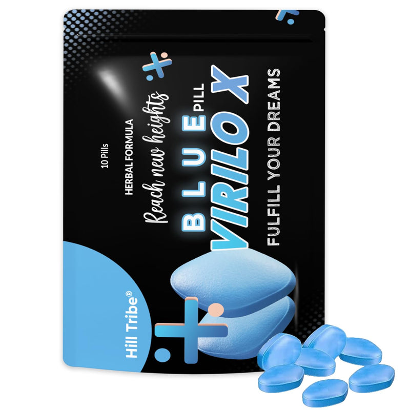 Hill Tribe Herbal Tablets for Men Ginseng Energy Vitality Stamina Performance Support Natural Supplement Made in UK 10 Count