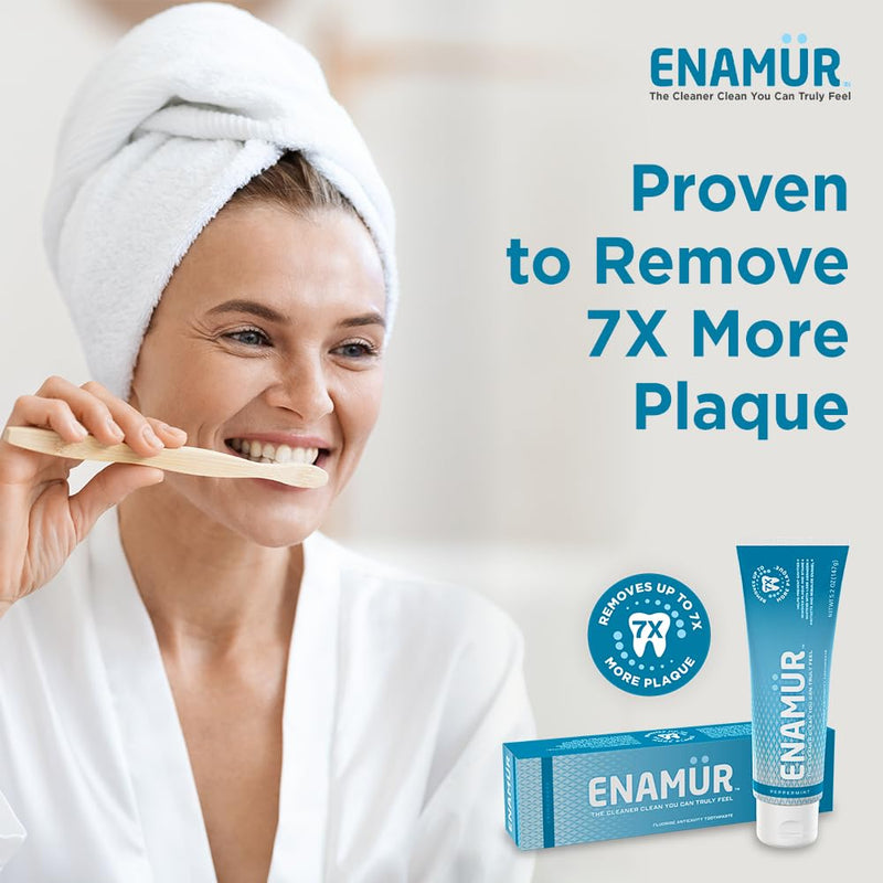 [Australia] - ENAMUR Premium Plaque & Stain Removal Toothpaste - New Launch Special: Plant Fiber Technology Removes 7X More Plaque, Whitens, Protects Enamel, 5.2 oz 
