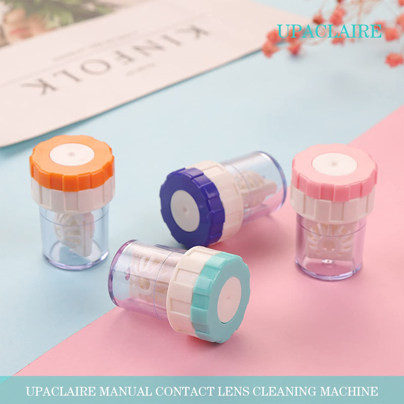 [Australia] - 2 PCS Contacts Case Cleaner Machines, Daily Vision Care Manually Contact Lens Washer Cleaner Plastic color 