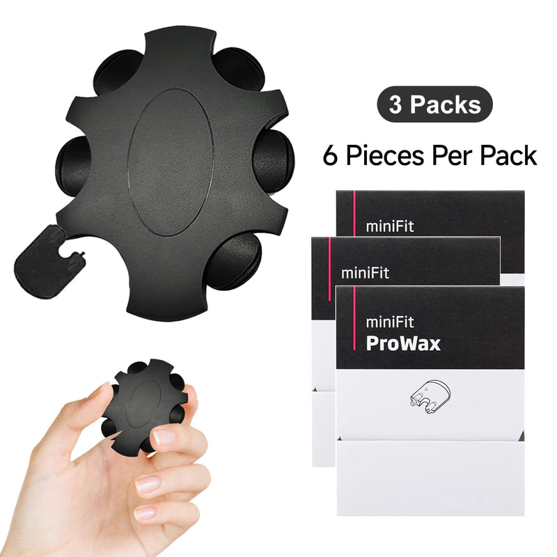 ProWax MiniFit Hearing Aid Cleaning Kits，Hearing Aid Accessories,for Oticon Replacement Wax Filters(3 Packs/ 18 Pcs)