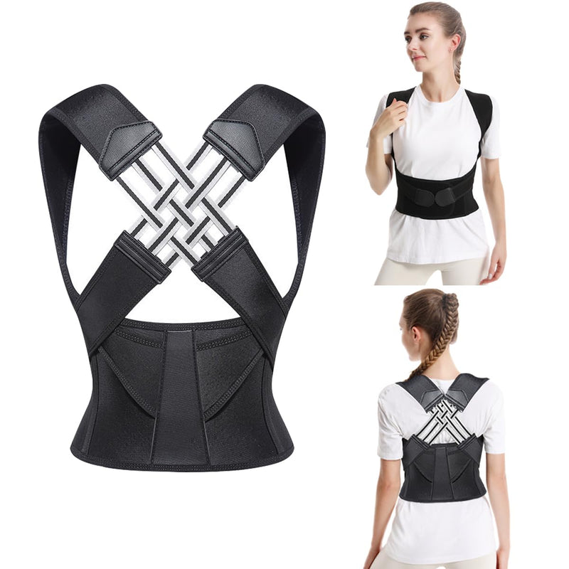 [Australia] - VicBou Adjustable Back Posture Belt, Posture Correction Back Women Men, Posture Trainer for Women Men, Breathable Shoulder Strap Posture Correction for Back Neck and Shoulder, M 