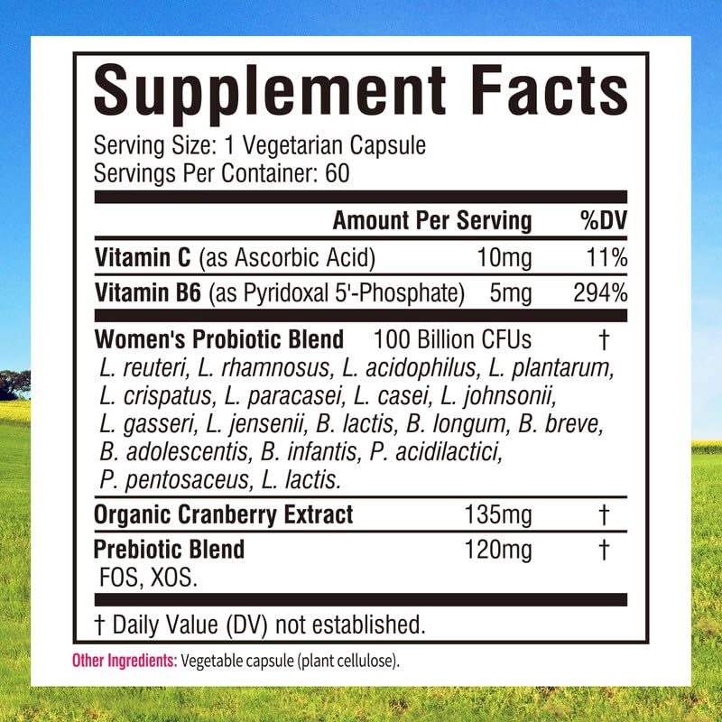 Innate Vitality Bundle: Probiotics (100 Billion CFUs, 18 Strains) with Cranberry & Vitamin B12 5000mcg Sublingual Tablets - Digestive, Vaginal Health, Energy Production & Nervous System Support