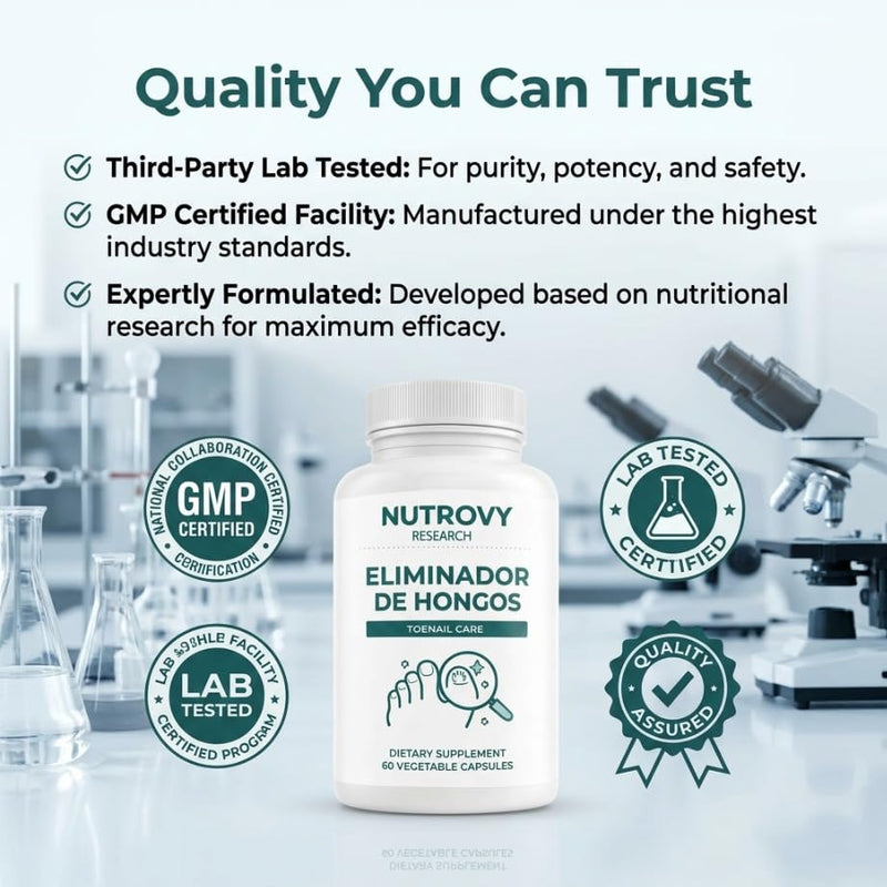 vitalleap Nutrovy Eliminador De Hongos-Non-GMO Ingredients,Free from Gluten and Soy. Vegan-Friendly, 60 Capsules.