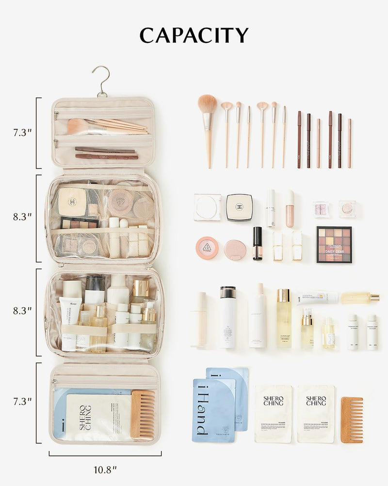 EACHY Travel Toiletry Bag& Clear Makeup Bag