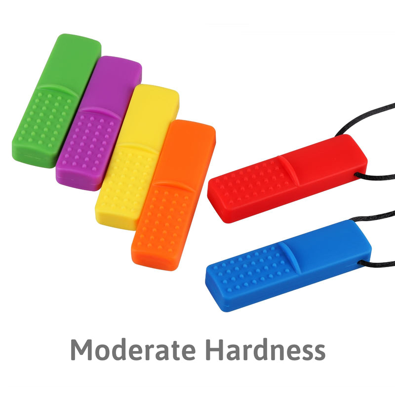[Australia] - Chewy Necklaces for Sensory Kids, 6 Packs Silicone Teething Oral Motor Aids Necklace for Aggressive Chewers with Autism, ADHD, SPD, or Special Need 