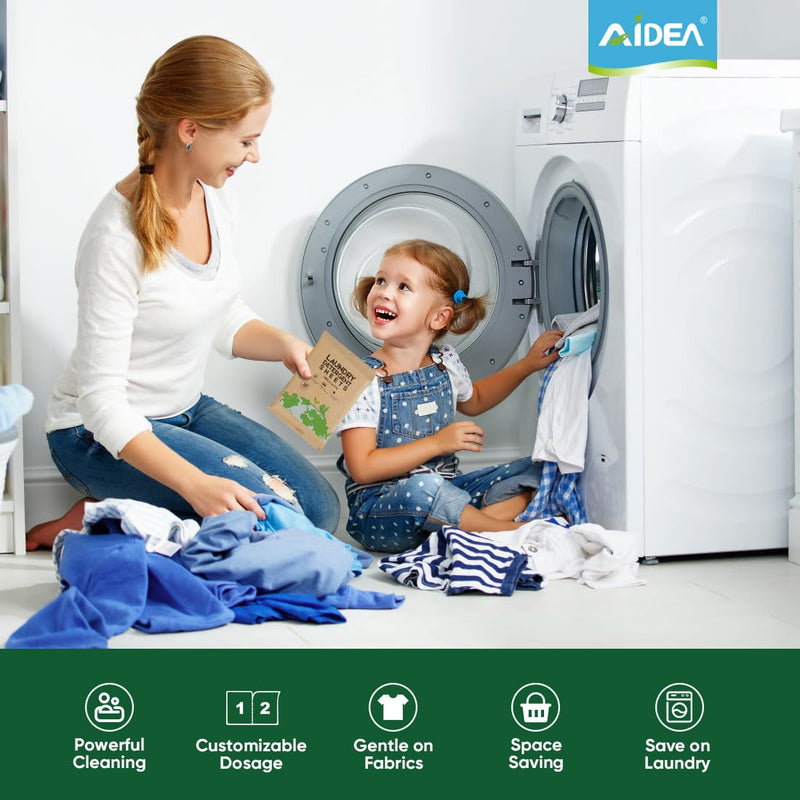 [Australia] - AIDEA Laundry Detergent Sheets, Eco-Friendly Laundry Detergent, Washer Sheets Detergent, No Plastic Jug, Laundry Soap Sheets For Travel, Home Washing, Fresh Scent-(160 Loads) 80 Sheets Fresh Linen 1 Count (Pack of 80) 
