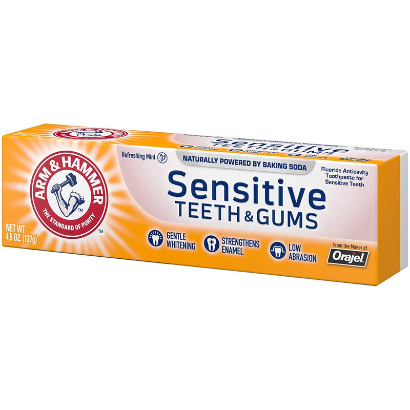 ARM & HAMMER Sensitive Teeth & Gums Toothpaste 4.5 oz (Pack of 10) Mint 4.5 Ounce (Pack of 10)