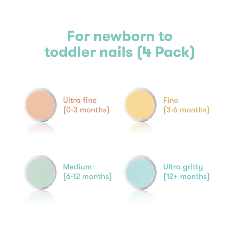 [Australia] - Frida Baby Electric Nail Buffer Replacement Pads | Safe + Easy Grooming, Trimming, and Nail Filing for Newborn, Toddler, or Children's Fingernails and toenails, 4 Buffer Pads 