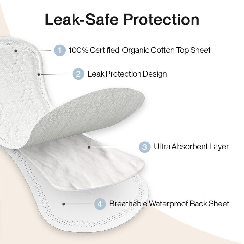[Australia] - SANDIS Premium 100% Organic Panty Liners - Chemical Free Cotton Ultra Thin Liner for Women | Feminine Sanitary Napkins Unscented Everyday Use Leak Protection (Regular, 36 Count, Wrapped) Without Wings 