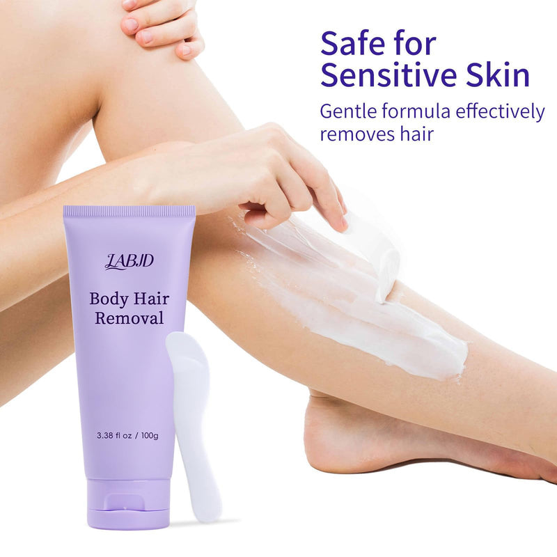 [Australia] - 2-Pack Body Hair Removal Cream for Sensitive Skin - Painless & Gentle Depilatory Cream with Spatula Applicator, Unisex Body & Skincare 6.76 fl oz 2 