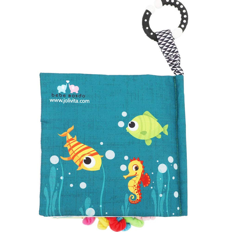 [Australia] - Fish Baby Books Toys, Touch and Feel Cloth Soft Crinkle Books for Babies,Toddlers Infant Kids Teething Toys Activity Early Education Toys, Teether Ring, Baby Book Octopus,Ocean Sea Animal Shark Tails 
