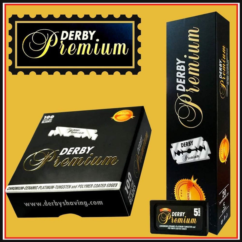 [Australia] - 600 "Derby Premium" Single Edge Razor Blades for straight razor 