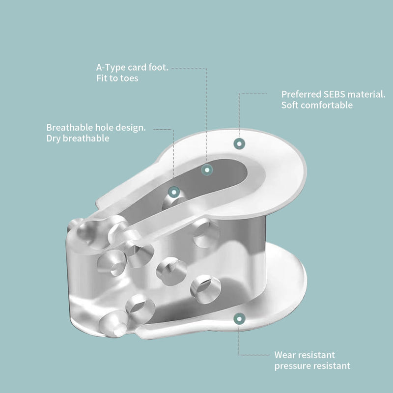 [Australia] - MEMNUN's soft and highly elastic SEBS toe separators, hallux valgus, bunion, hammer toe, overlapping toe corrector, yoga toe separators, 10 pieces 