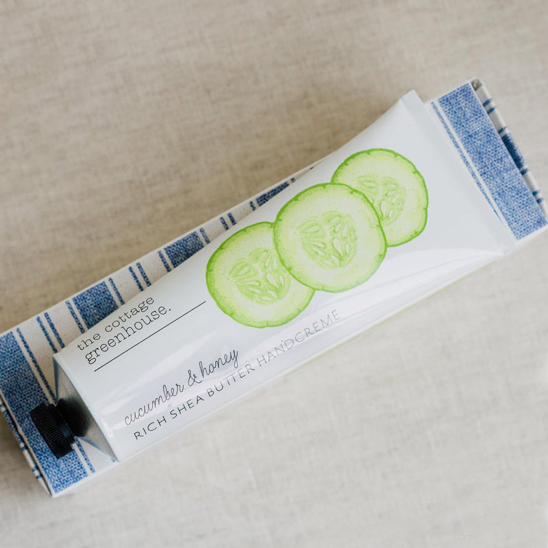 [Australia] - The Cottage Greenhouse Cucumber & Honey Handcreme, 4 oz, Hydrating & Moisturizing Hand Cream for Dry, Cracked Hands, Luxury Purse Essential Lotion for Women 