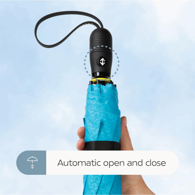 ShedRain Vortex Windproof Compact Travel Umbrella, Auto Open Close Vex Black 43"Arc