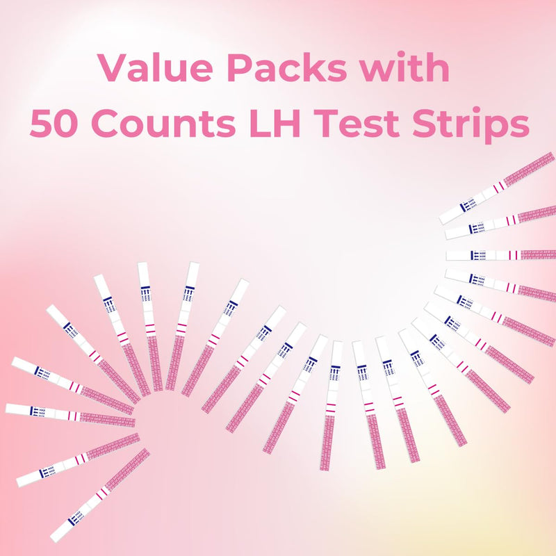 [Australia] - DAVID Ovulation Test Strips, 50 LH Ovulation Predictor Kit with 50 Urine Cups, Accurate Fast Result High Sensitivity Home Test Fertility Test for Women 