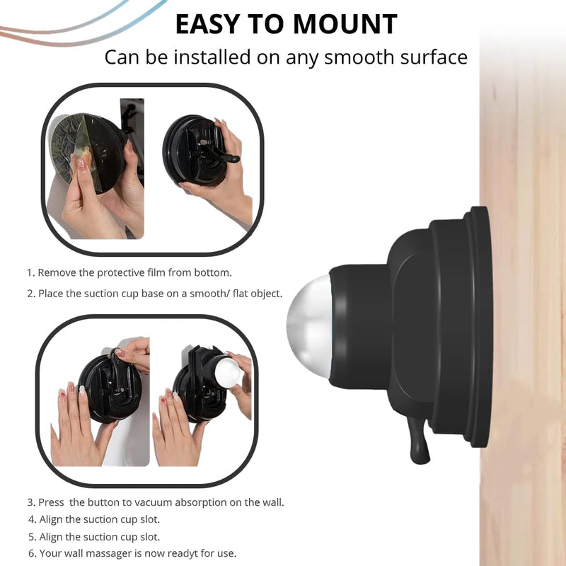 [Australia] - PRIME Fitness Wall Mounted Massage Ball | Cold Therapy | Back Massager | Cryo Stick | Relieve Muscle Pain (360 Massager) 360 Wall Massager 