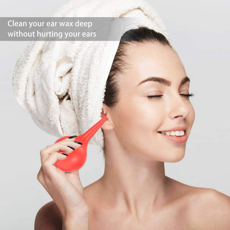 [Australia] - Healifty Ear Syringe Pack of 3-30/60/90ml Hand Bulb Syringe for Infants & Adults, Rubber Ear Washing Squeeze Bulb, Ear Washing Removal Tool Ear Syringe (Red) Red 30ml+60ml+90ml 