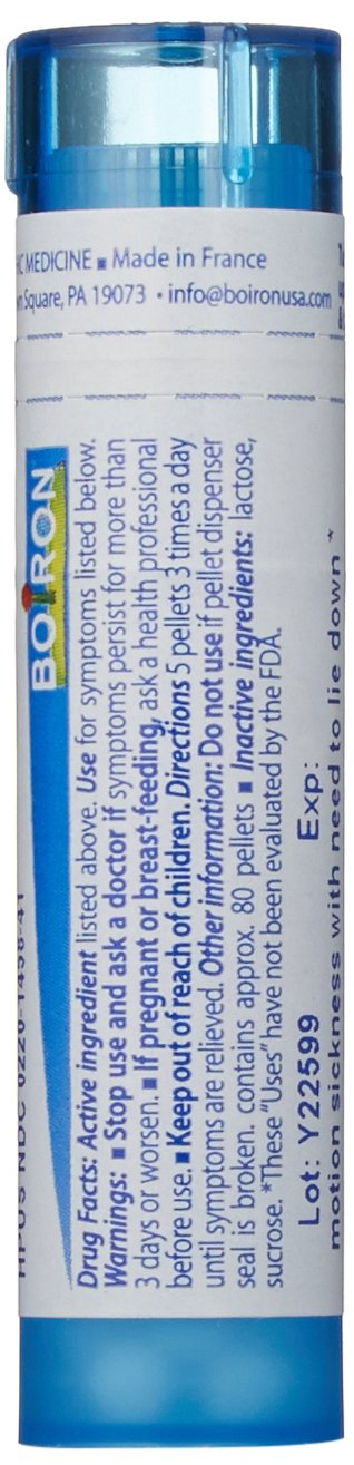 Boiron Cocculus Indicus 30C, Homeopathic Medicine for Motion Sickness (Pack of 5)