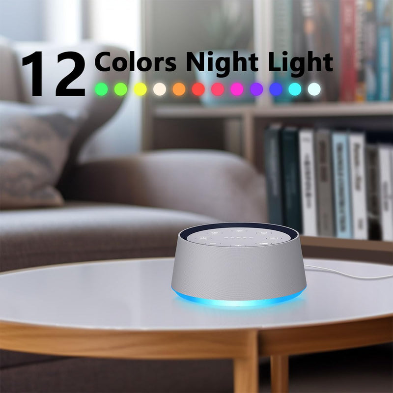 [Australia] - Brown Noise Sound Machine White Noise Machine with 30 Soothing Sounds for Sleep 12 Colors Night Light for Baby Adults Kids Sleep Machines 36 Volume Levels 5 Timers for Home Office Travel 