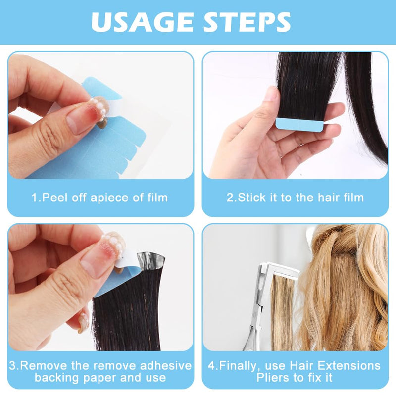[Australia] - Tape In Pliers Tape In Extension Tool Kit, Tape Remover Scraper Tool,Hair Clips With Hair Extension Tapes, Flat Surface Sealing Hair Extension Plier Hair Extensions Styling Tools(Silver) silver 