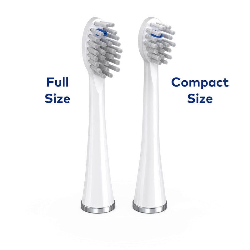 [Australia] - Waterpik Genuine Full Size Replacement Brush Heads With Covers for Sonic-Fusion Flossing Toothbrush SFFB-2EW, 2 Count White 1 Count (Pack of 2) 