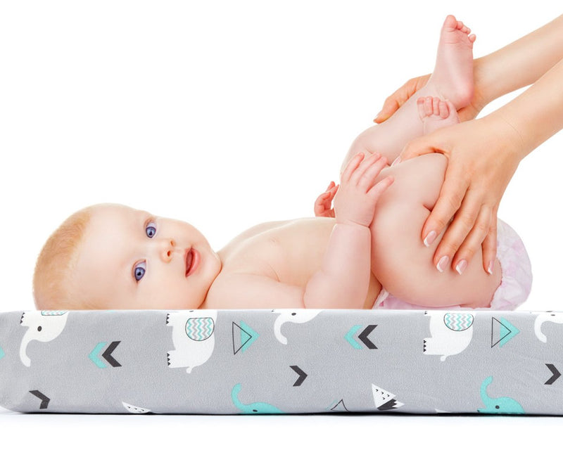 [Australia] - Stretchy Changing Pad Covers for Boys Girls,2 Pack Jersey Knit,Elephant & Whale Elephant & Whale 