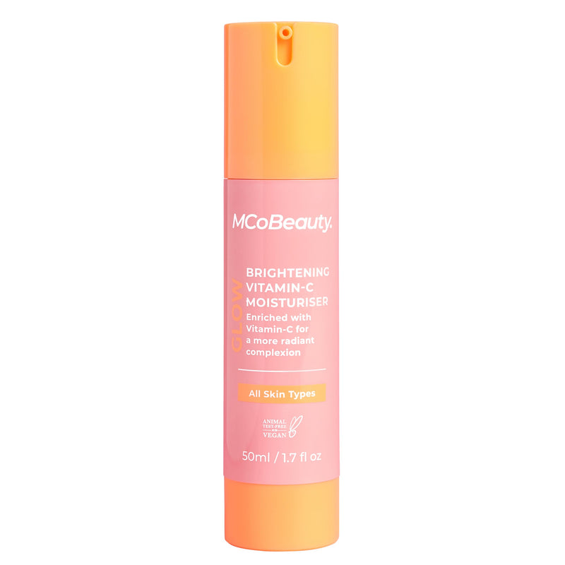 MCoBeauty Glow Brightening Vitamin C Facial Moisturizer | Hydrating Face Cream with Ferulic Acid, Radiant, Energised & Dewy Skin, Vegan & Cruelty Free Moisturiser