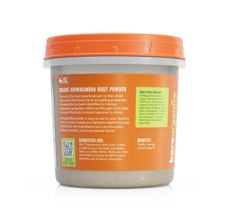 [Australia] - BareOrganics Ashwagandha Root Powder, 8 Oz 