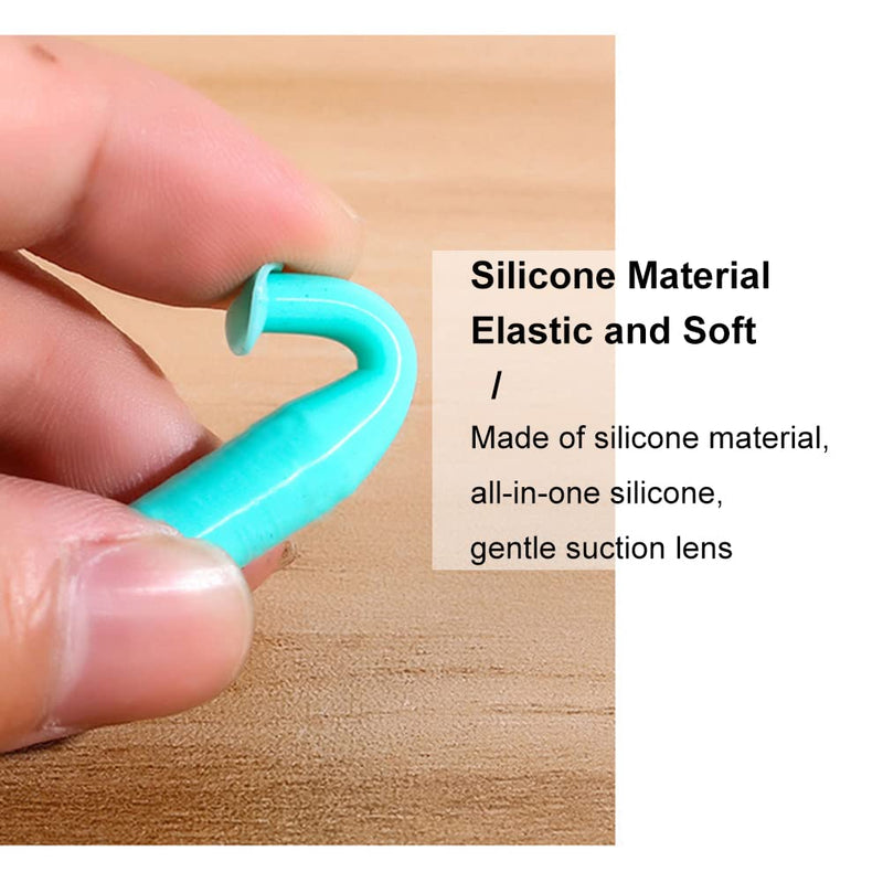 [Australia] - Contact Lens Insertion Aid, Contact Lens Sucker, Silicone Contact Lens Remover, Pack of 4 Contact Lens Inserter Remover with Storage Case for Contact Lenses Hard for Home Travel (Green) 