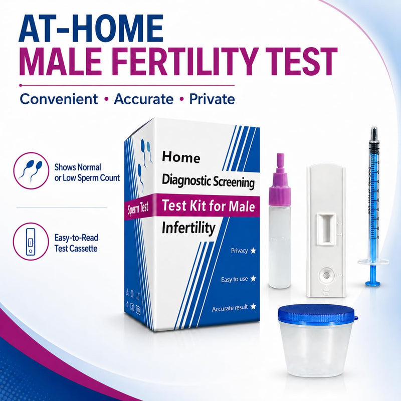 Fertility Sperm Count Test for Men, at Home Sperm Test - Trak Plus Male Fertility Testing System- Shows Normal or Low Sperm Count- Easy to Read Results-Convenient, Accurate, Private