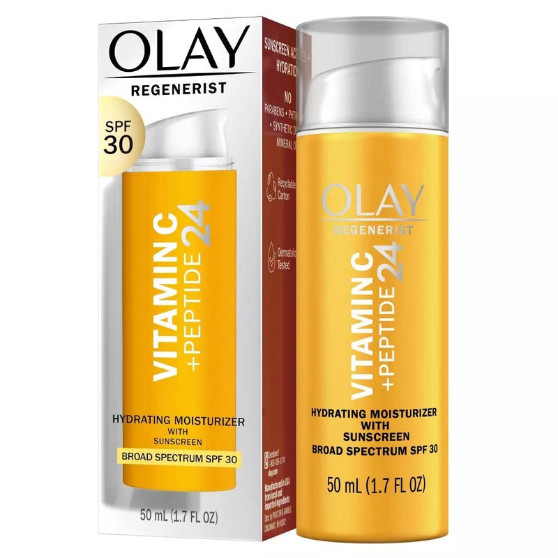Olay Vitamin C Hydrating moisturizer with sunscreen, SPF 30, 1.7 Oz 1.7 Fl Oz (Pack of 1)