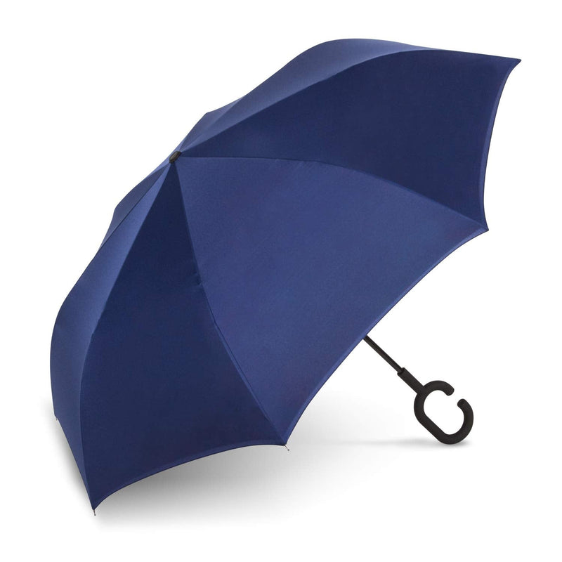 ShedRain Unbelievabrella Reverse Windproof Umbrella, Hands-Free Handle | Inverted Umbrella, Car Umbrella, 48" Arc, Double Layer Canopy, Hands-Free Design, Self-Standing Inga
