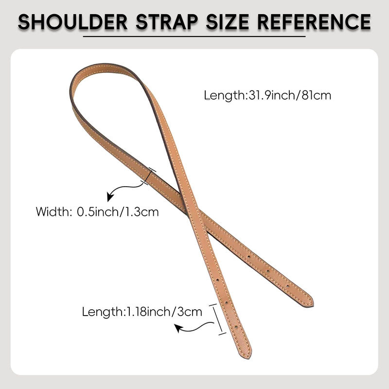 Adjustable Handbag Strap Replacement, 31.9 inch, 2 Pieces, Khaki | Microfiber Leather Shoulder Strap, For Coach Mollie 25, Taxi 21, Michael Kors Tote Bag Coach Mollie25
