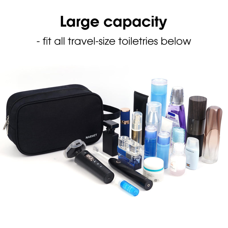 Narwey Foldable Travel Duffel Bag with Travel Toiletry Organizer Traveling Dopp Kit Shaving Bag