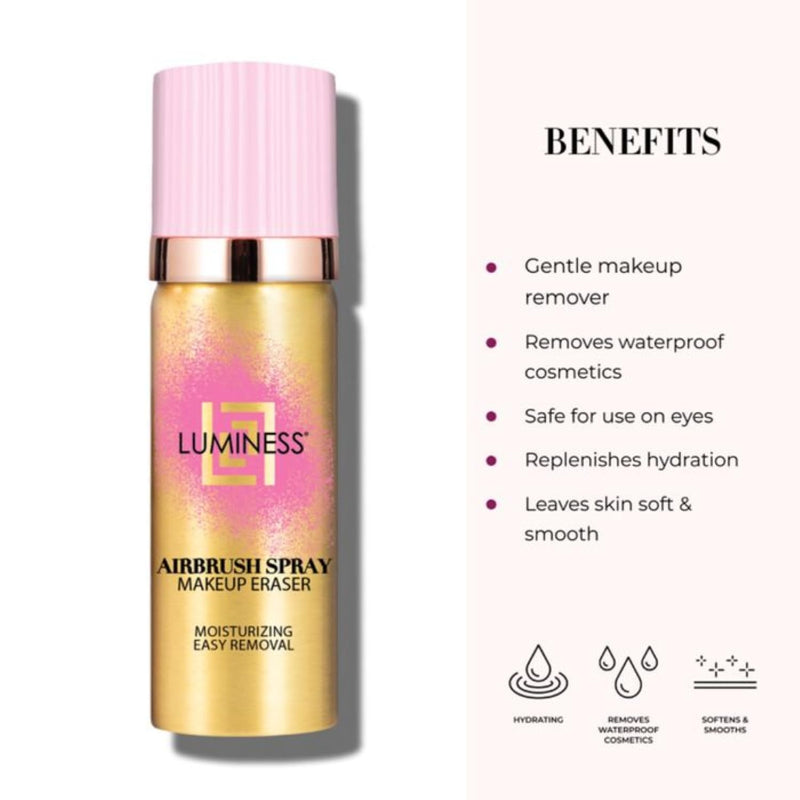 [Australia] - LUMINESS Airbrush Spray Flawless Finish Trio Kit - Hydrating Primer, Blush Mist & Makeup Eraser for Radiant Perfection, 3-Piece Collection to Prime, Enhance & Refresh Your Complexion, All Skin Types 