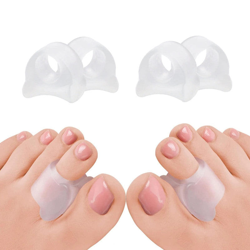 [Australia] - jinlanshop Large Toe Stretcher Toe Caps 4 Gel Toe Separators for Hallux Valgus Correction, for Overlapping Toes, Hammer Toes, Pain Relief 
