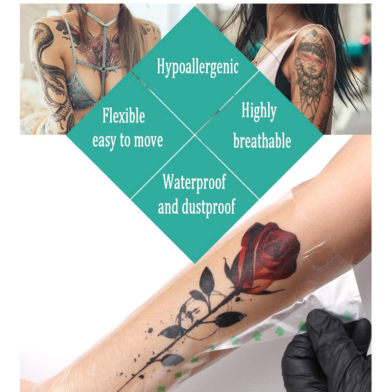 WARRIOR Protective Tattoo Film Bandage 15cm x 10m Roll Breathable Waterproof Aftercare Bandage Tape Tattoo Care