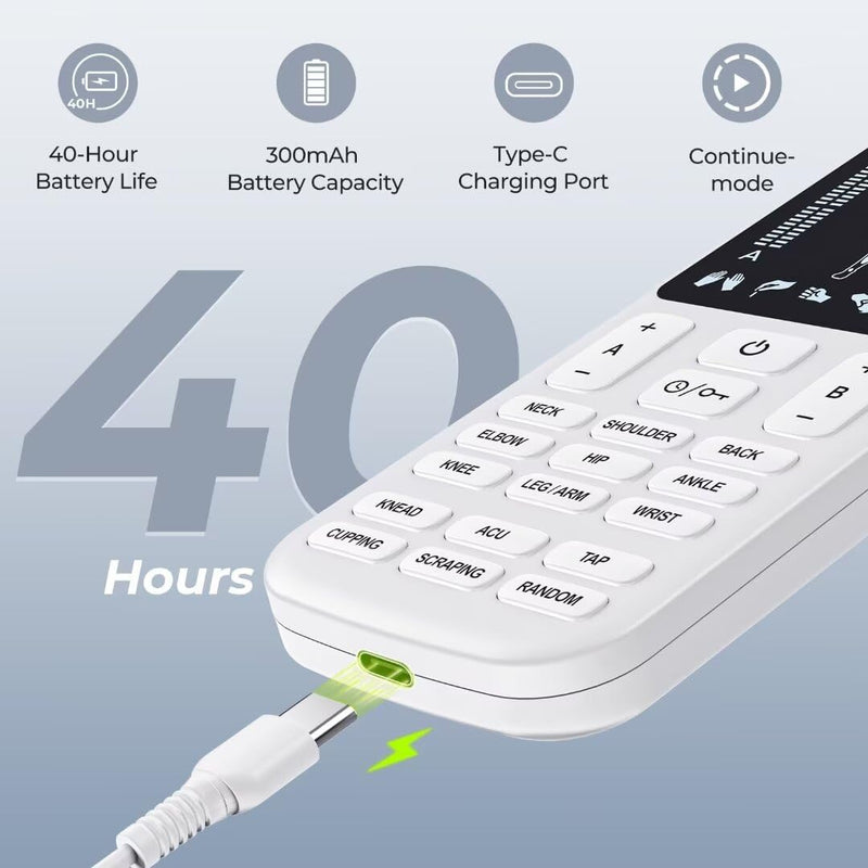 AUVON 4 Outputs TENS Unit Muscle Stimulator with 24 Modes & Intuitive Operation Design, FSA & HSA Eligible, TENS Machine with 10 TENS Pads, Electronic Pulse Massager for Back Pain Relief Therapy | TENS Machine with 10 TENS Pads, Electronic Pulse Massag...