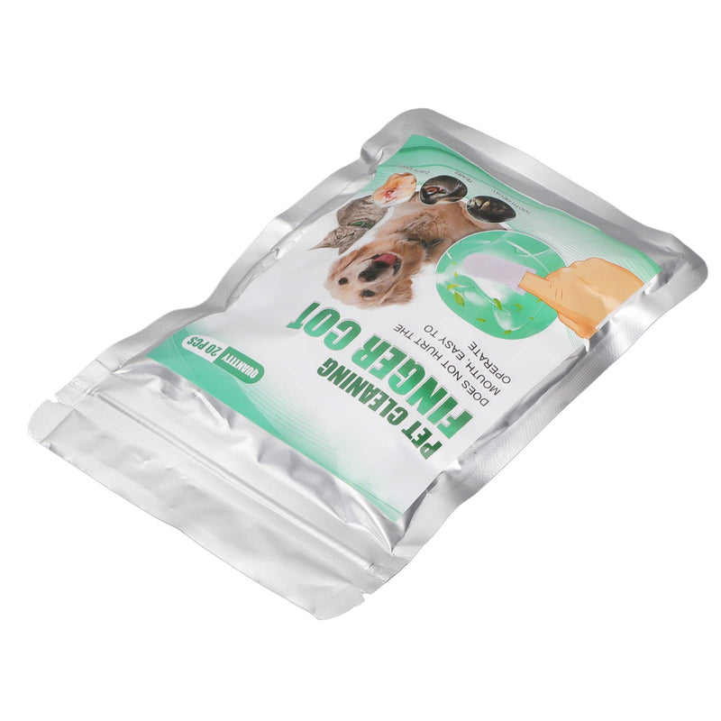 HEEPDD 20Pcs Dog Dental Wipes, Dog Teeth Cleaning Finger Wipes for Dogs Cats, Freshen Breath, Reduce Plaque Tartar, No Brushing - PawsPlanet Australia