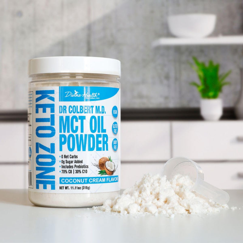 [Australia] - Keto Zone MCT Oil Powder | Coconut Cream Flavor | 30 Day Supply | 75/C8 25/C10 | 0 Net Carbs | All Natural Keto Approved For Ketosis | 11.11 Ounce (Pack of 1) 