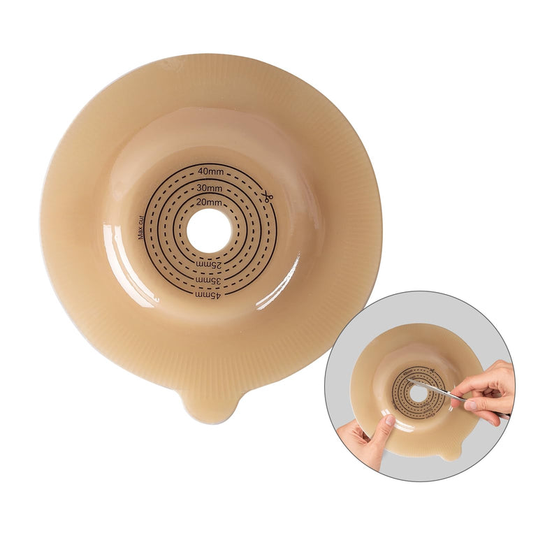 [Australia] - 5-Pack Convex Ostomy Skin Barriers for Steawoce Two-Piece Convex System - 15-45mm Cut-to-Fit Hypoallergenic Adhesive Base for Colostomy Care 