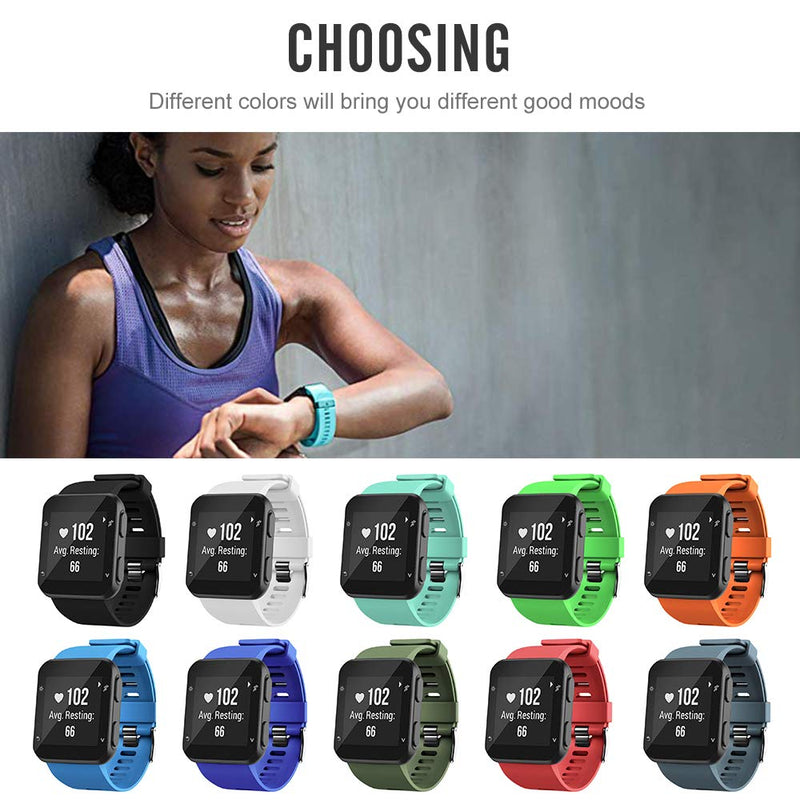 [Australia] - Compatible with Garmin Forerunner 35 Band,Solf Silicone Replacement Bands for Garmin Forerunner 35 Watch Black 