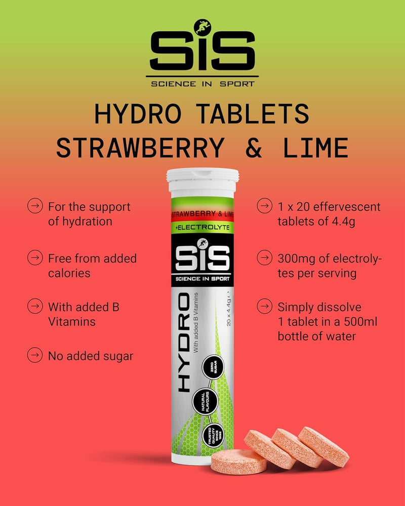 SiS Hydro Electrolyte Tablets - Effervescent Hydration - Virtually Calorie‑Free - Informed‑Sport Certified - Dissolves in 500ml Water - 20 Tabs Per Tube (4 Tubes, Mixed Bundle) 1 count (Pack of 4)